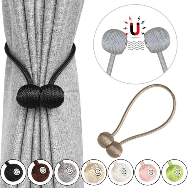 11 Colors Modern Simple Tieback Magnet Curtain Buckle Curtain Clips  Magnetic Curtain Holder Strap Decorative Accessories 1pcs