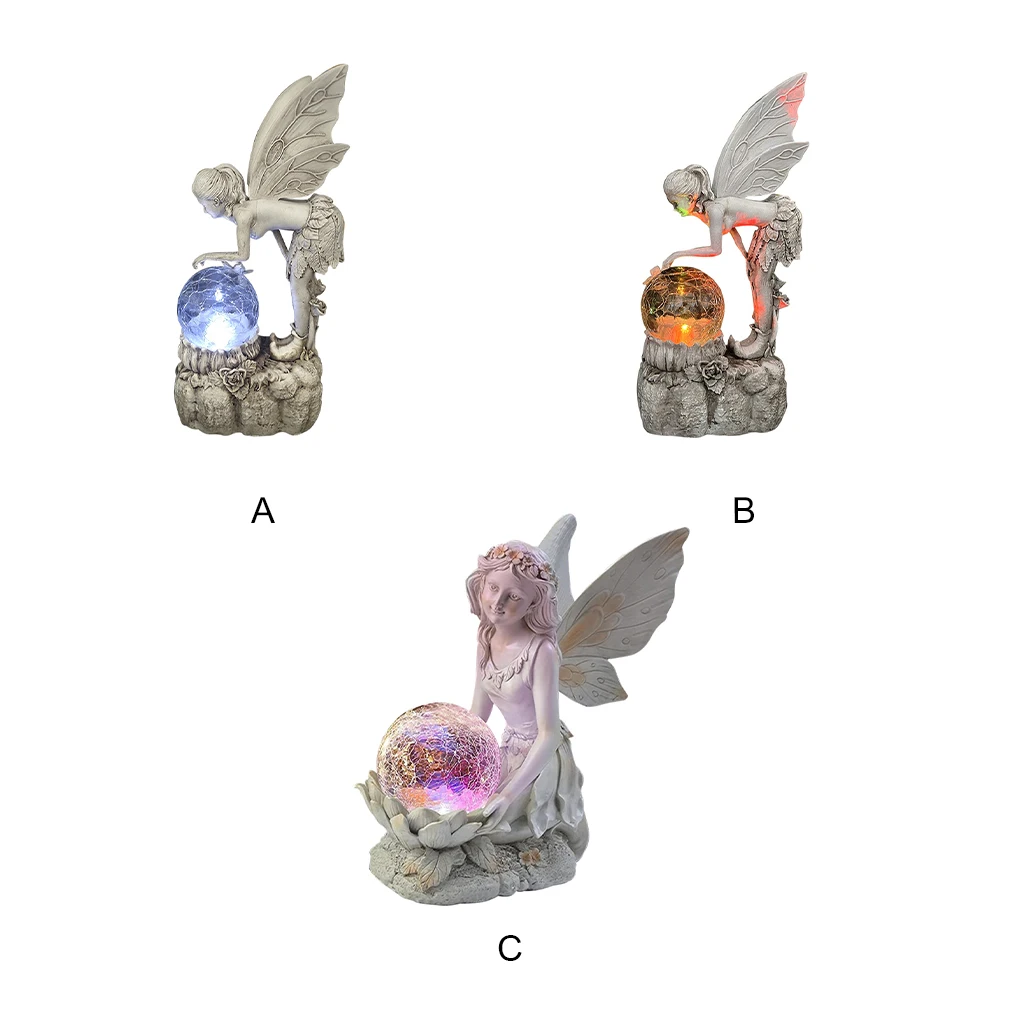 

Fairy Statue Garden Decor Household Accessories Resin Luminous Light