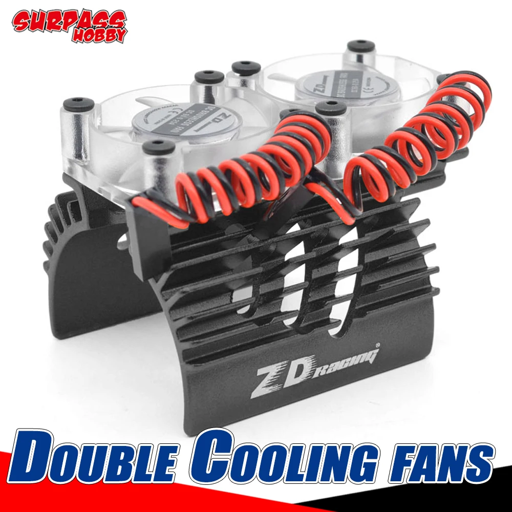 Zd Racing Rc Motor Cooling Fan 40mm 42mm Metal Heatsink Double Fans For