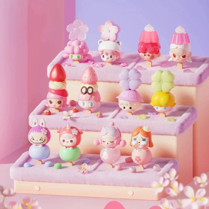 

Pop Bean Sakura Sweetheart Series Mini Dolls Kawaii Anime Figure Cute Desktop Model Molly Sp Dimoo Surprise Original Girls Gift