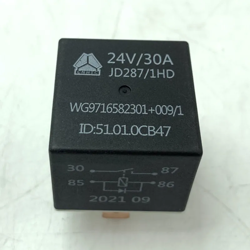 WG9716582301+009 relay for Sinotruk Howo truck accessories 24V 30A truck universal fuse sinotruk howo t7h t5g shacman delong 3000 fuse 5a 10a 15a 20a 25a 30a 40a 5 each in total 35