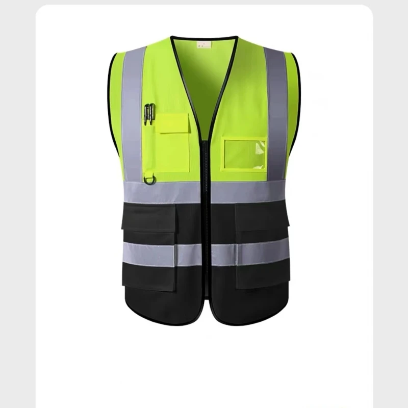 

Custom Your Text Logo High Visibility Security Reflective Vest Personalized Construction Traffic Outdoor Safety Cycling Wear