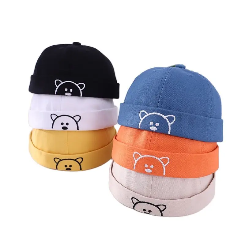 

Шляпа Doitbest для маленьких мальчиков, шапка без козырька, летние детские шапки, хлопковые шапки для выступлений, весенняя шапка с мультяшным медведем