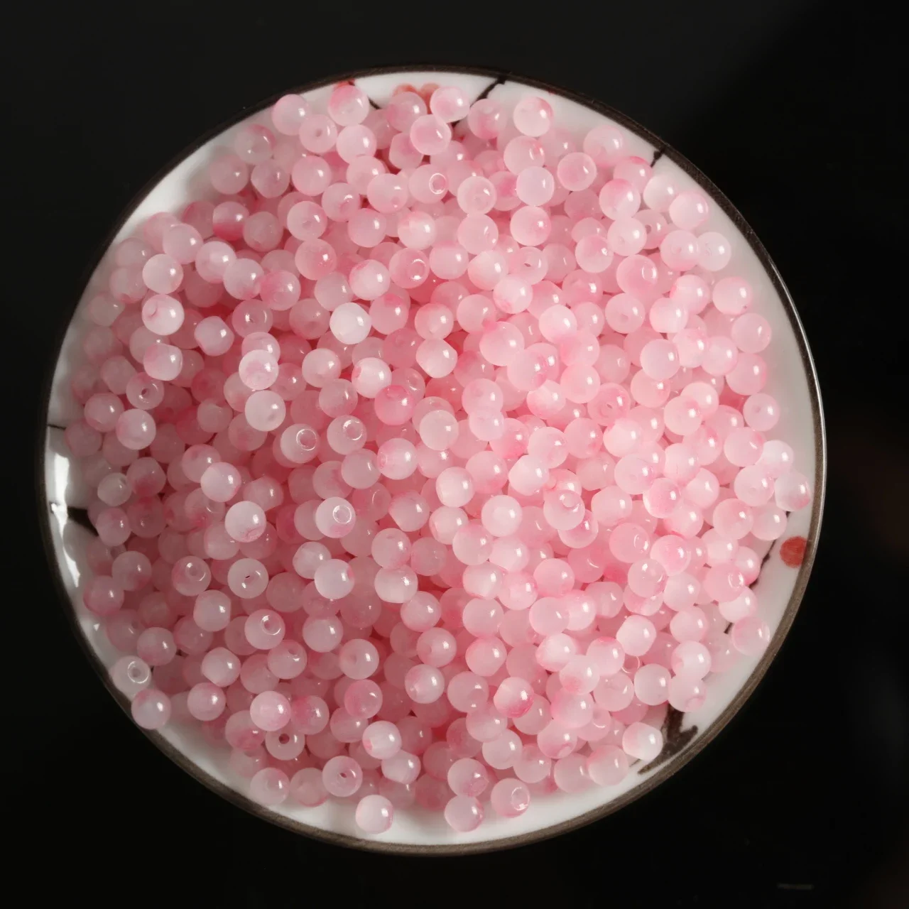 Gradient Blue Pink Purple Glass Beads – 4mm Round