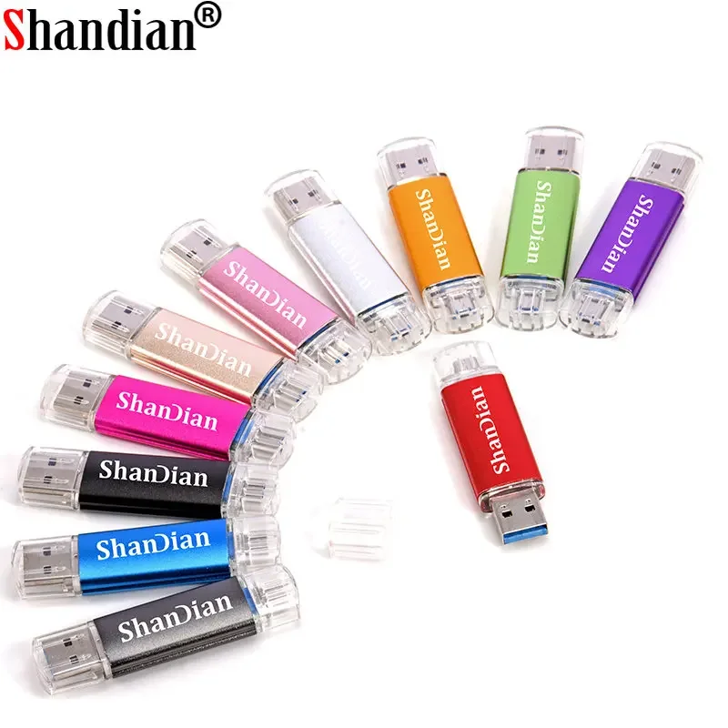

Real Capacity OTG USB 3.0 Flash Drives 64GB High Speed Pen Drive 32GB Black Micro USB Stick Creative Business Gift Red Pendrive