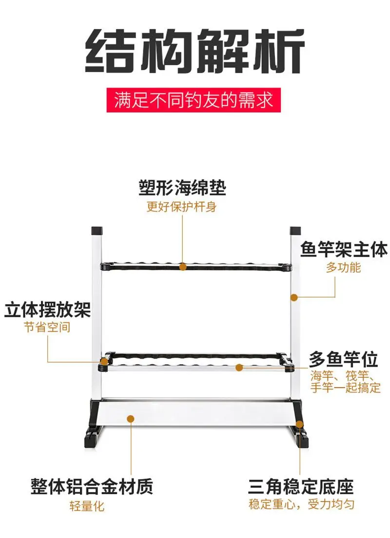 Vertical 16 Hole Rack Fishing Pole Holder Rod Holders Solid Wood Display  Shelf Bracket Stand Fishing Rod Storage Tool