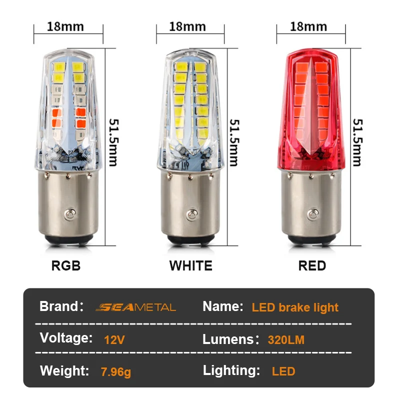 2pcs 12V 32SMD 1157 BAY15D Car LED Light Bulb Flowing Strobe Lamp Turn Signal Brake Light Warning Lamp Waterproof