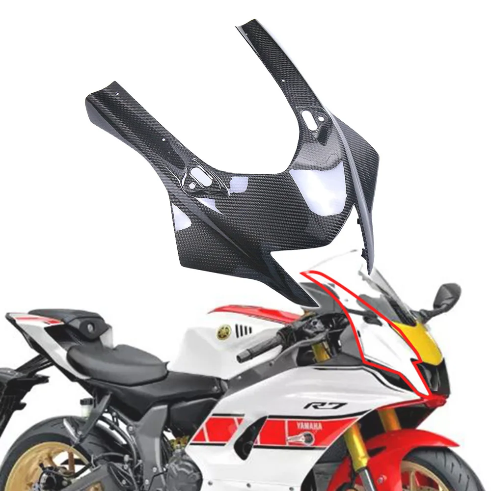 

Передняя обтекатель из углеродного волокна для Yamaha R7 2022 2023 100% 3K Аксессуары для модификации мотоцикла комплекты обтекателей детали