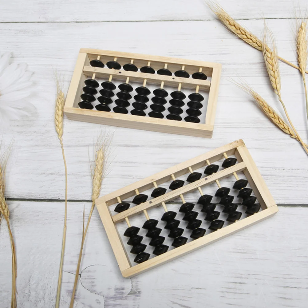 Mini Small Size Wooden Abacus Props Materials Smooth Surface Unique Appearance Diy Decoration Education Tool Teacher