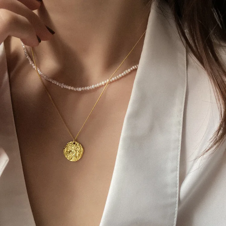 뜨거운 판매 패션 천연 담수 진주 14K 골드 채워진 숙녀 Chokers 목걸이 여성을위한 도매 보석 선물 페이드 없음