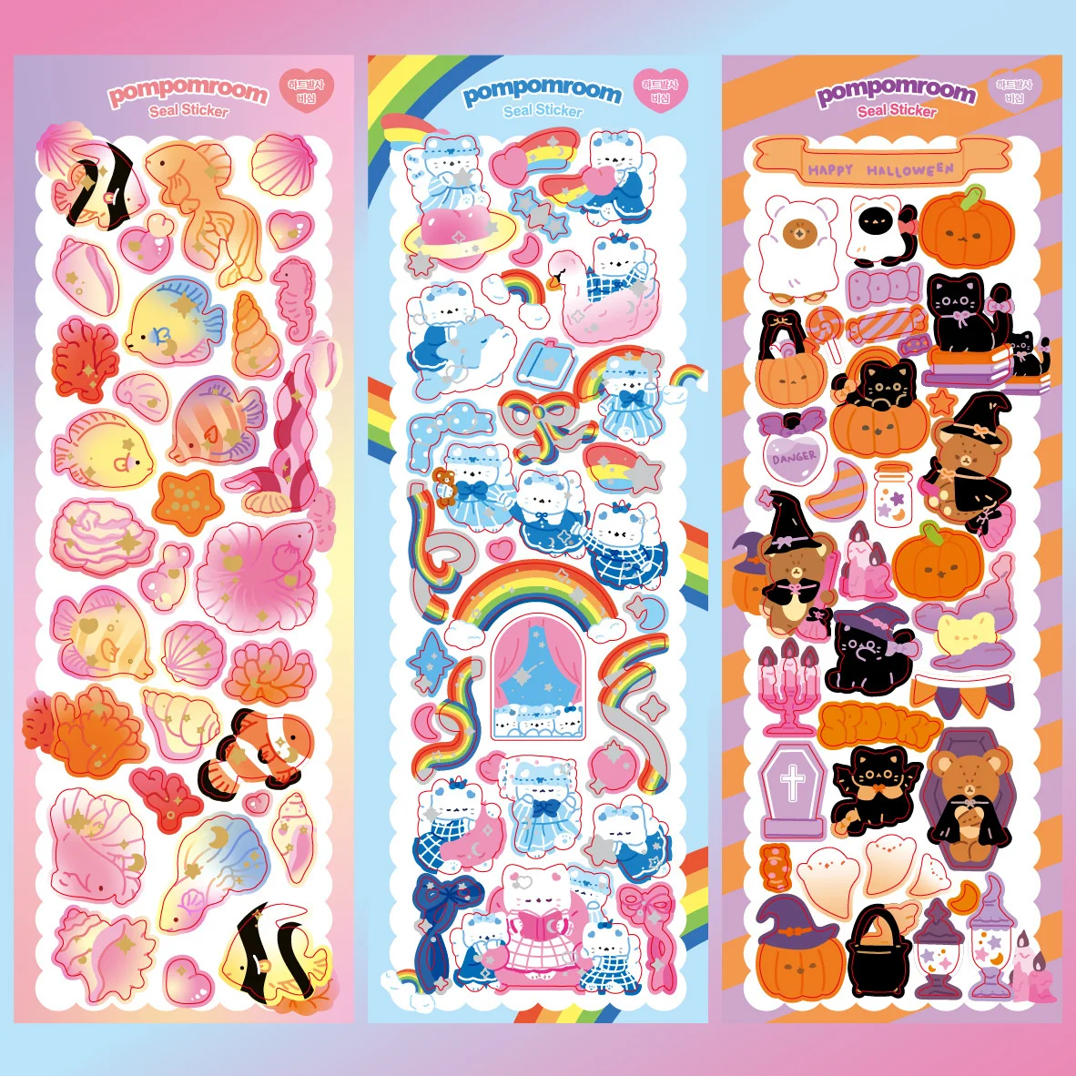 6Pcs/Pack Cartoon Fantasy Wonderful House Series Decorative Stickers Cartoon Sticker DIY Cute Kpop Korean Stationery Supplies