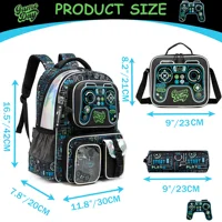 Meetbelify Backpack for Boys Backpacks for Elementary Preschool Students Kids School Cute Backpack with Lunch Box and Penbag 2