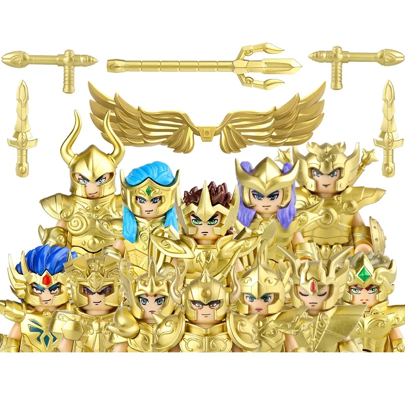 New Gold Saint Seiya Set Mini Action Figure Building Blocks Toys 2