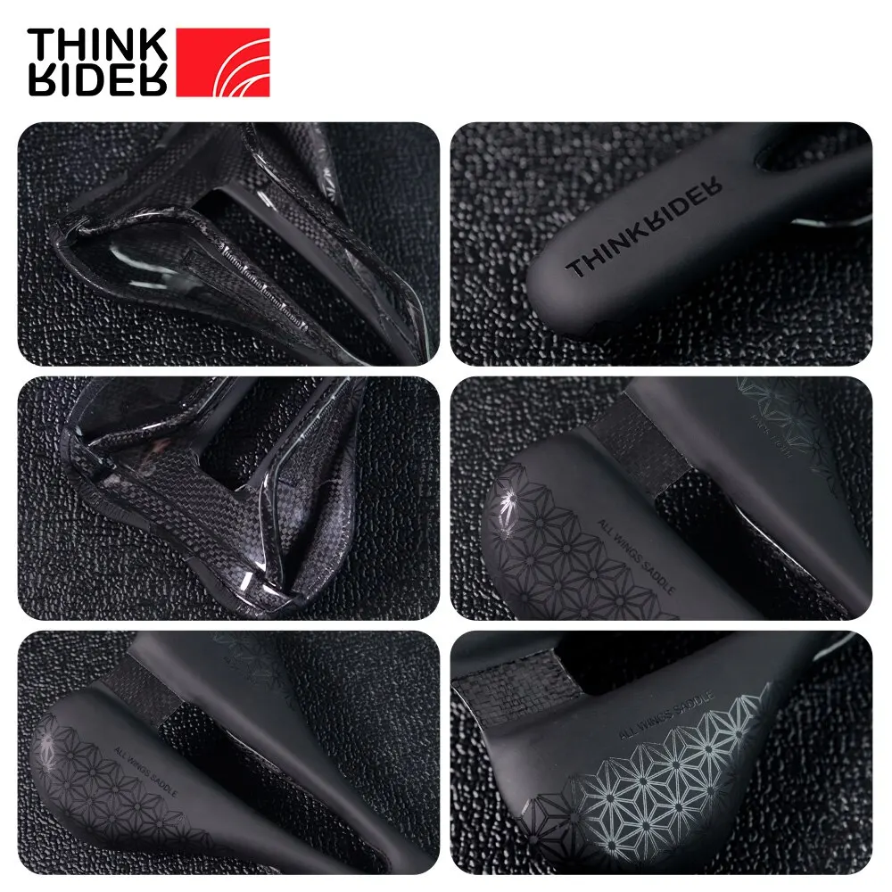 Bicycle Saddle ThinkRider TR03 Full Carbons Fiber Ultralight 116g High Performance Open SuperFlow MTB Road Race