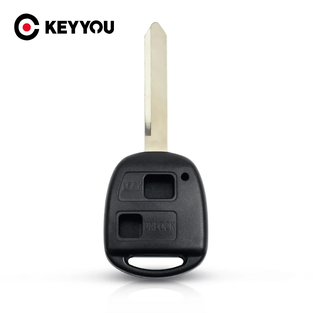Fits Toyota Yaris Carina Avensis 2 button KEY FOB REMOTE CASE with TOY47 Blade 