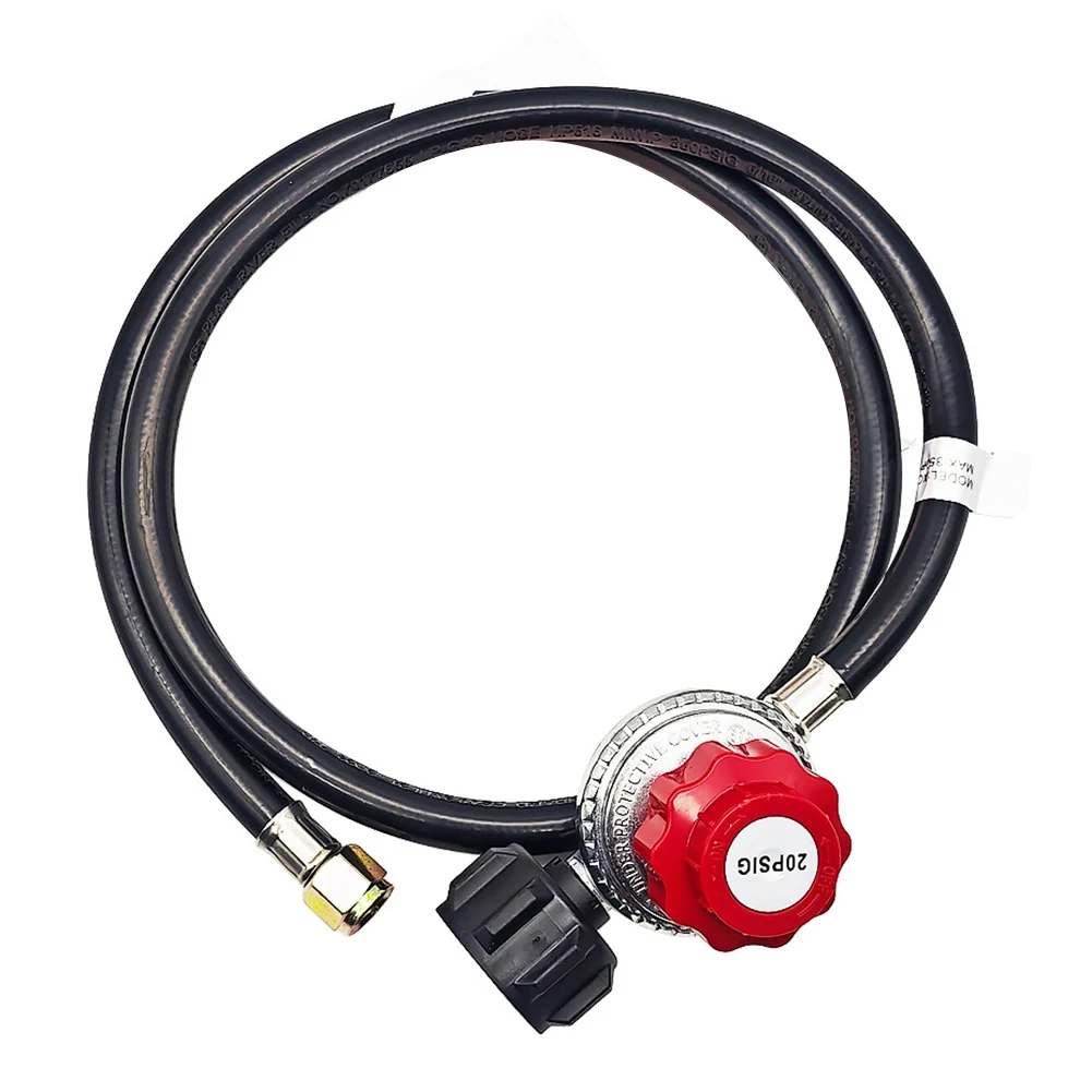 

1pc 4.9ft Propane Regulator Valve With Hose Adapter For Fryer Cooker Grill Burner Suitable For North America Camping Accsesorios