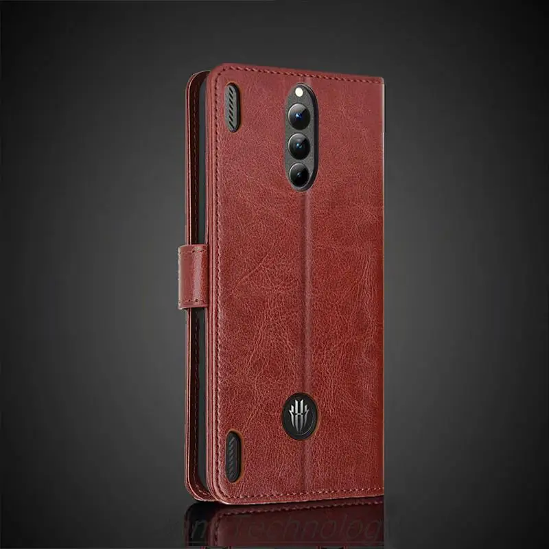Premium PU Leather Flip Wallet Case - Card Holder Cover