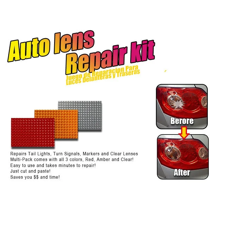 Auto Lens Repair Kit Multi-Pack Car Lights Crack Repair Film Headlight - View #8