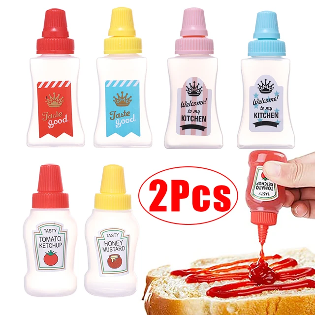 2pcs Mini Sauce Squeeze Bottle