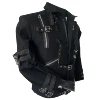 Impersonator Michael Who's BAD Concert Jacket with Punk Rivet Black Outwear 6