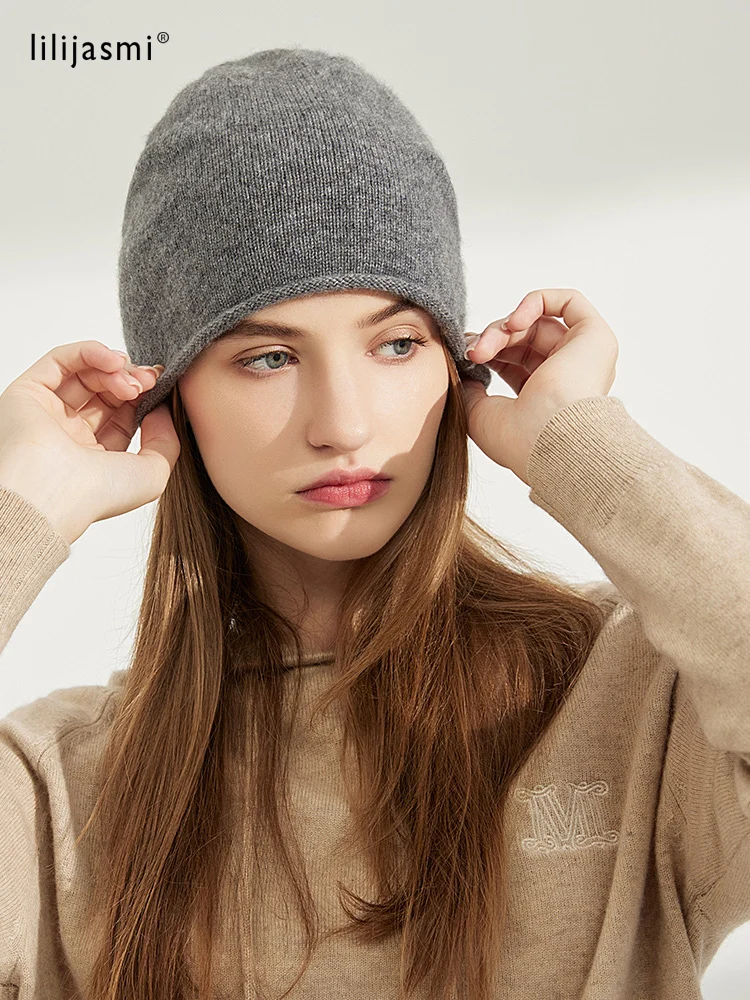 Cashmere Hats Slouchy Beanies Wool Cashmere Hats Women Womens