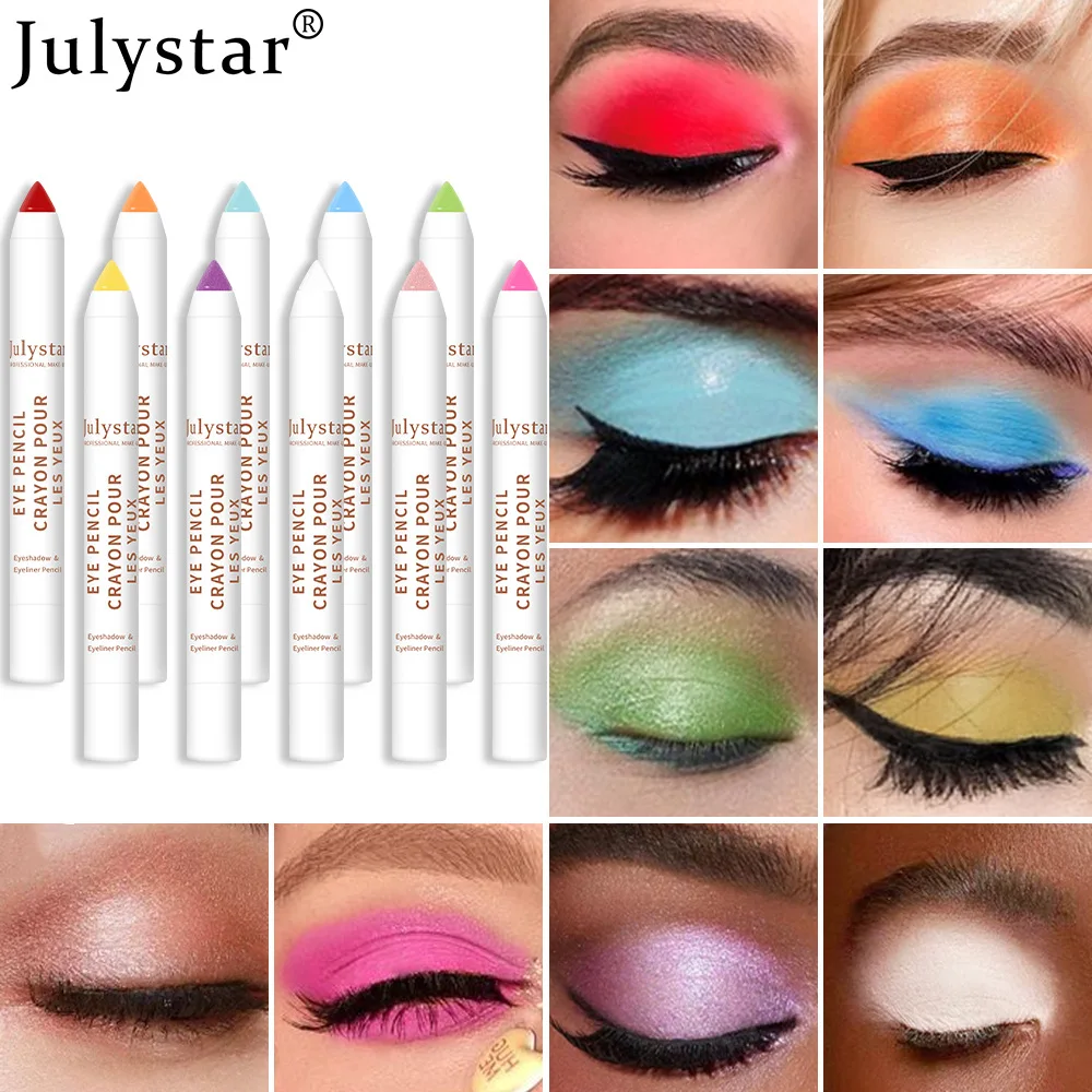 Eye Shadow Black Pearlescent Pencil Stick Lasting Glitter Shimmer Highlighter Pens Waterproof Makeup