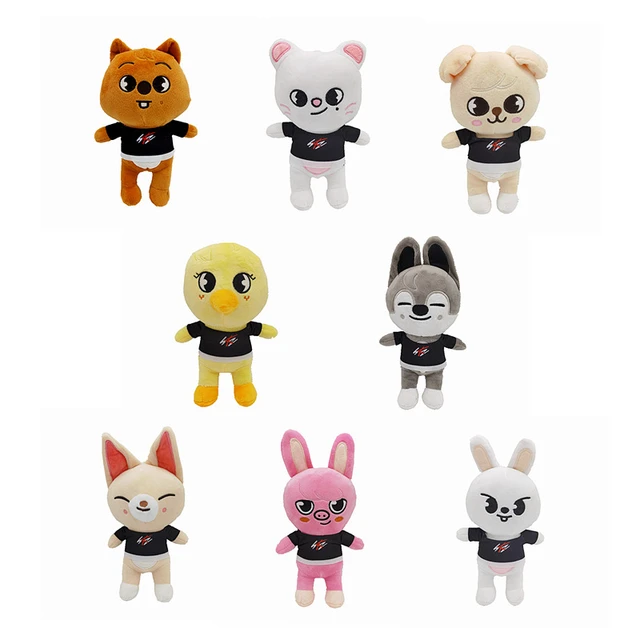 8pcs Skzoo Plush Toys Stray Kids Cartoon Stuffed Animal Plushies Doll Kids  Fans Toy Gift Stuffed