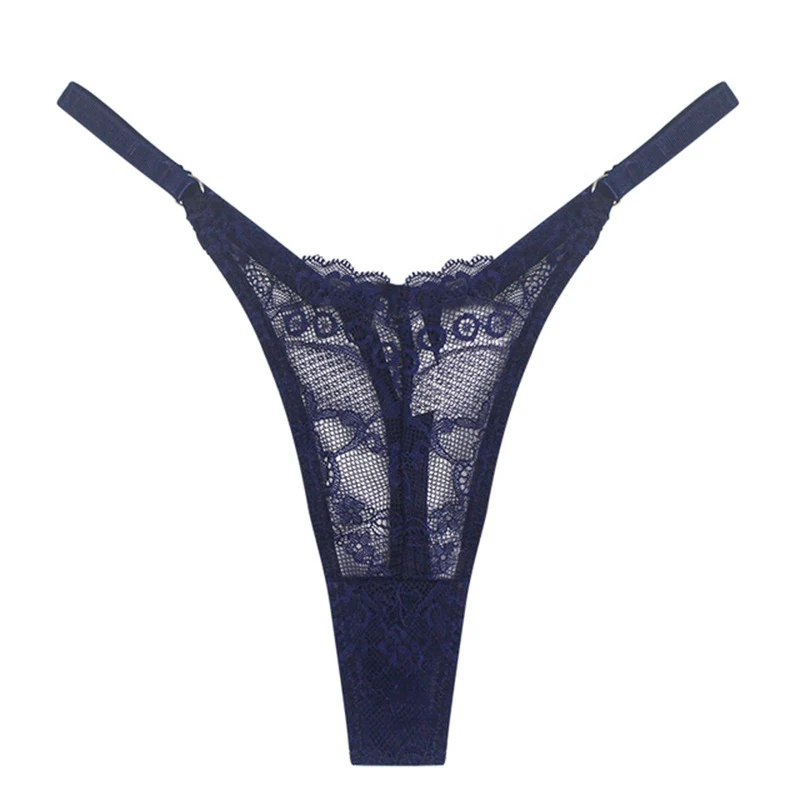 

Sexy Lace Panties Adjustable V-waist Thong Breathable Underpants G-string