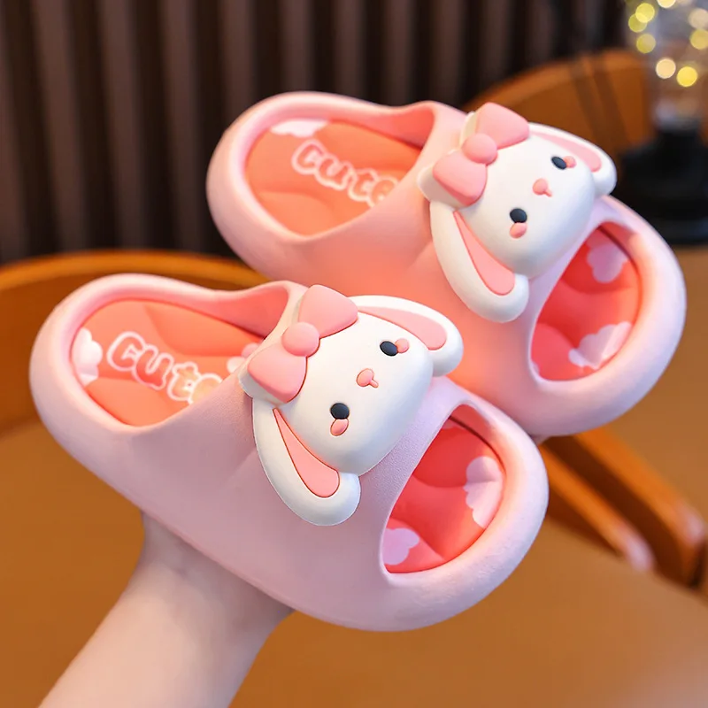 

Children's Slippers Summer Cute Cartoon Girl Indoor Boy Non-slip Baby Bath Children Home Flip-flops Can Wear Slippers Outside