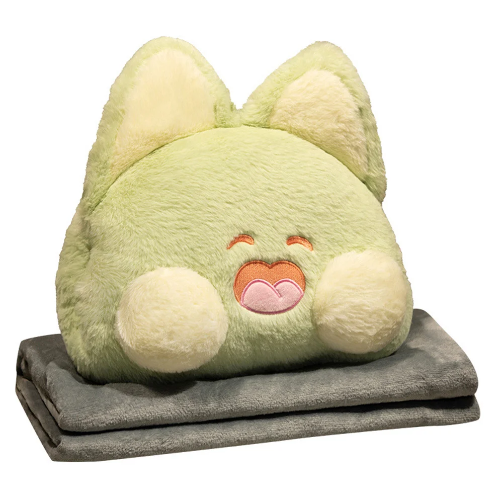 Cute Throw Pillow Animal Face Sleeping Pillows Soft Warm Hands Pillows Student Dormitory Nap Rabbit Cushion Sofa Home Textile 3