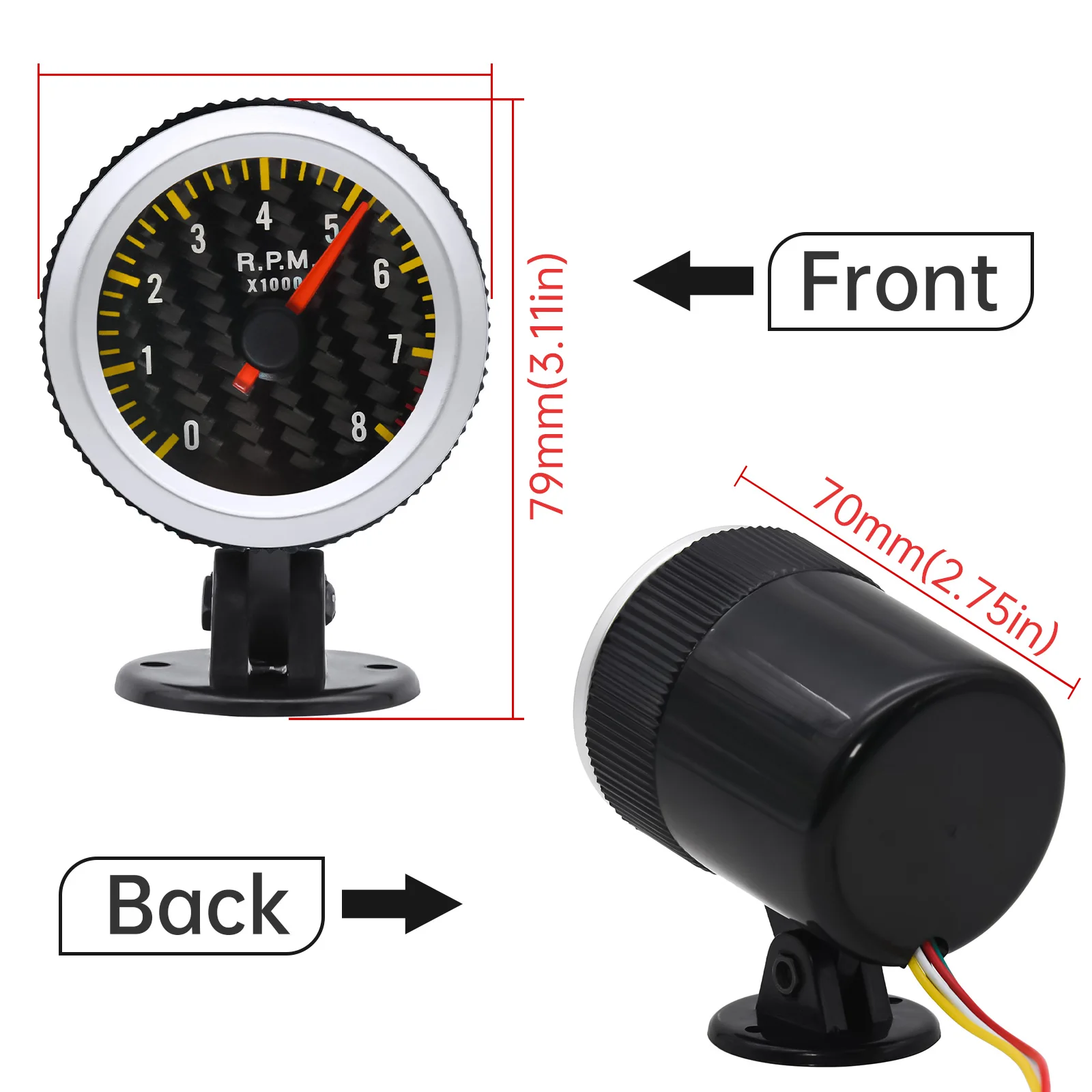 tacômetro para fibra de medidor auto