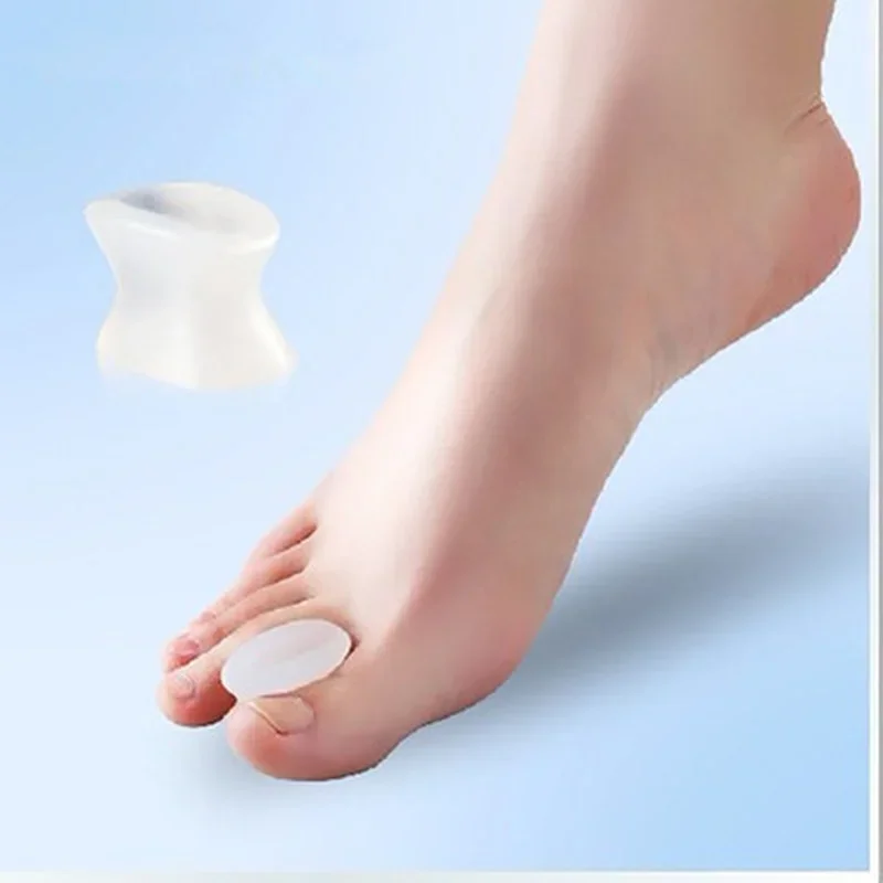 1Pair Gel Toe Separator Foot Care Tool Silicone Big Toe Bunion Straightener Valgus Hallux Bunion Protector Corrector Alignment