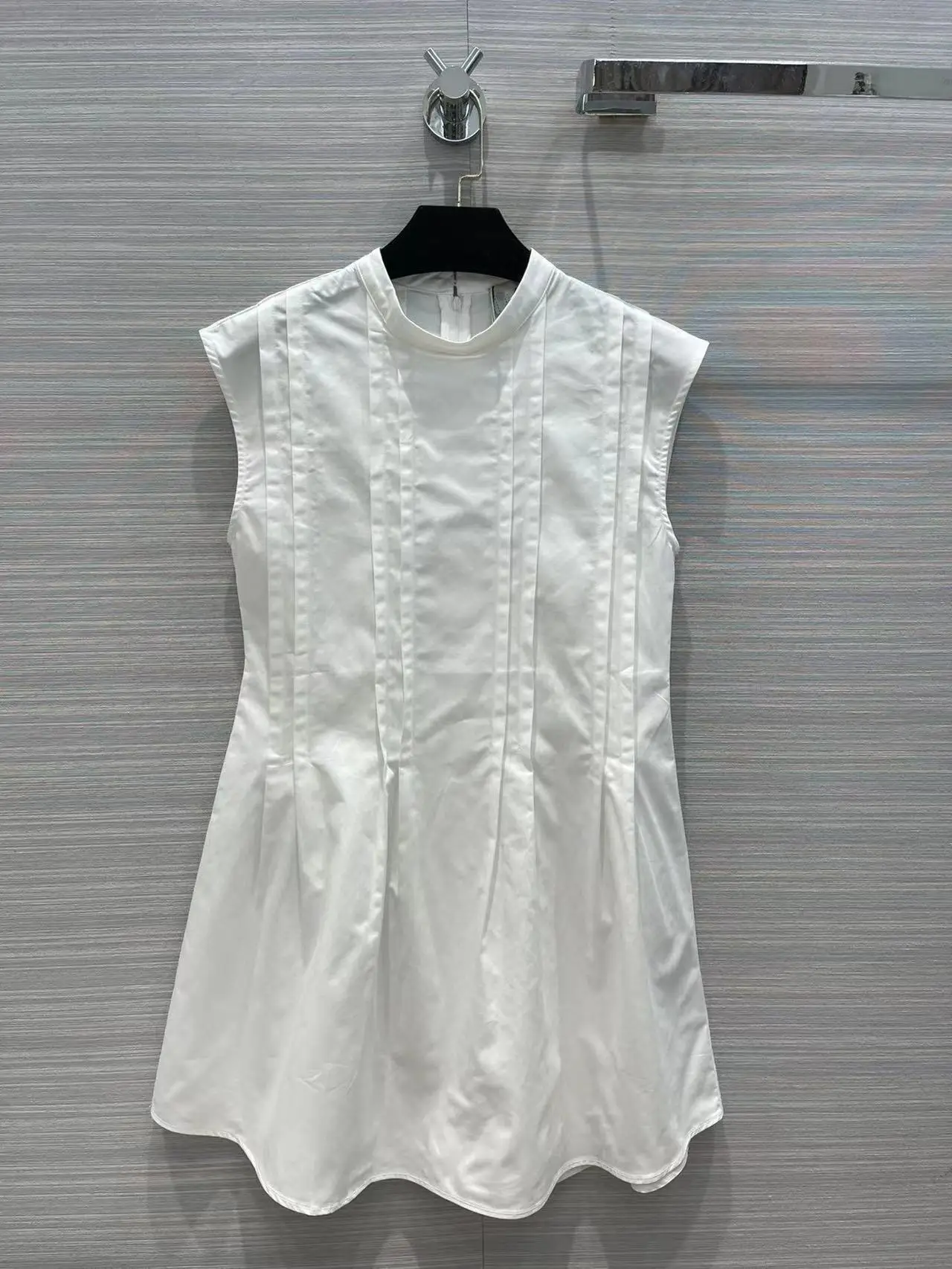 

Fyion White Mini Dress Summer New Fashion Design Women Runway Solid Draped High Quality Casual Dress