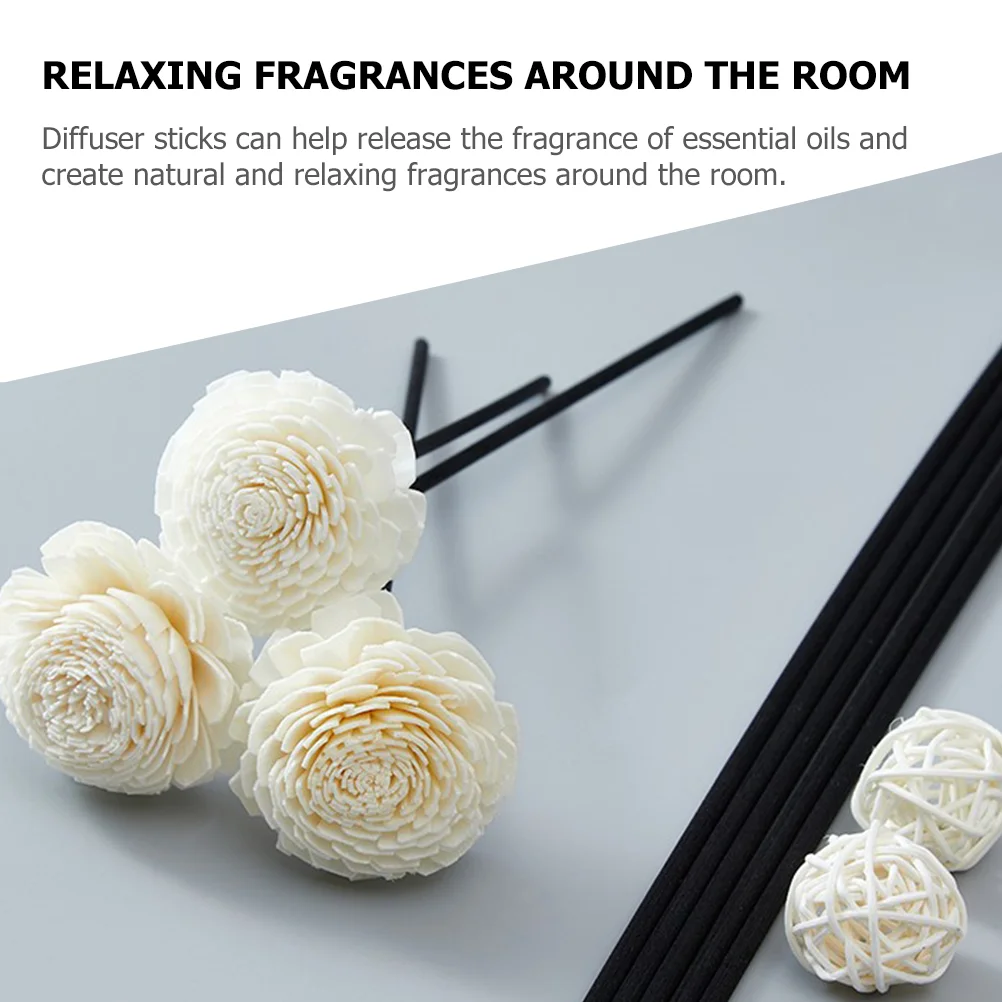 5 Pcs Rattan Dried Flowers Incense Sticks Aroma Diffuser Scent Oil Refill Household Handmade Fragrance