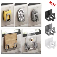 Kitchen Pot Lid Rack Sponge Holder Soap Drying Rack Self Adhesive Sink Drain Racks Storage Racks Hooks Kitchen Stroge Organizer 1