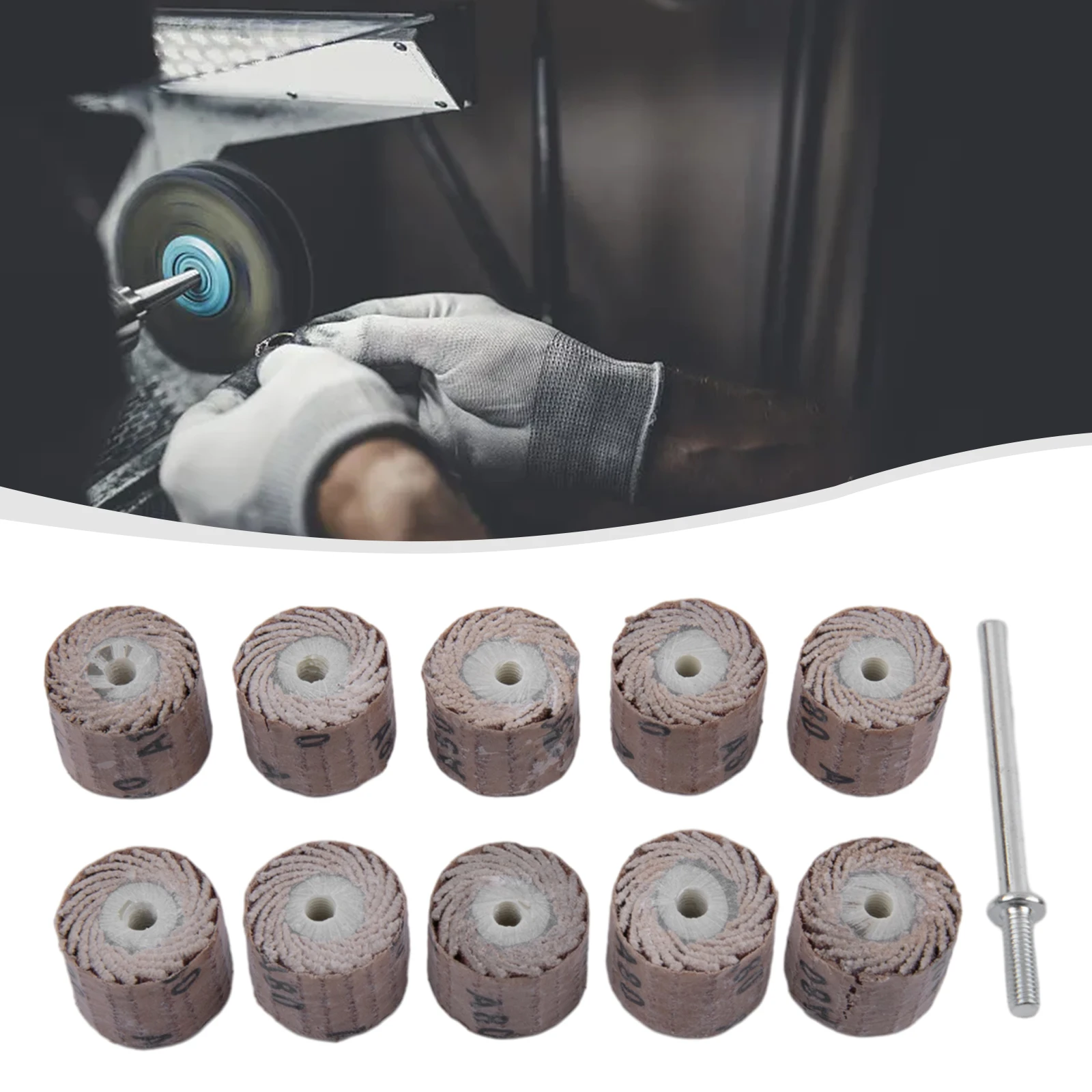 

10pcs Sanding Flap Set 80-600grit Flap Grinding Wheel Sanding Disc Sander Abrasive Tools Sandpaper Rust Removal Rotary Tools