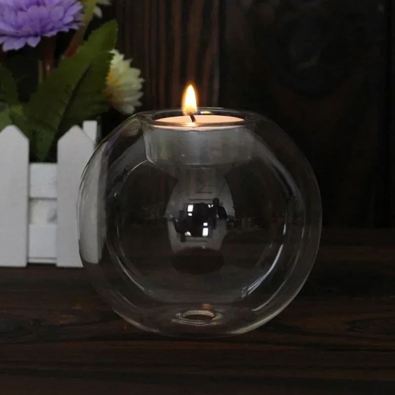 European Glass Candle Holder – Round Votive Candle Holder for Home, Wedding & Party Décor 2