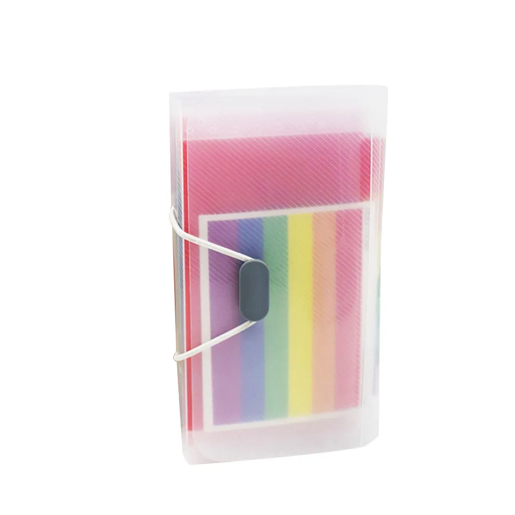 A6 사이즈 13포켓 확장 파일 폴더 플라스틱 PP 소재 간편 개폐 탭형 번지 문서 정리함 (사무실 및 가정용)