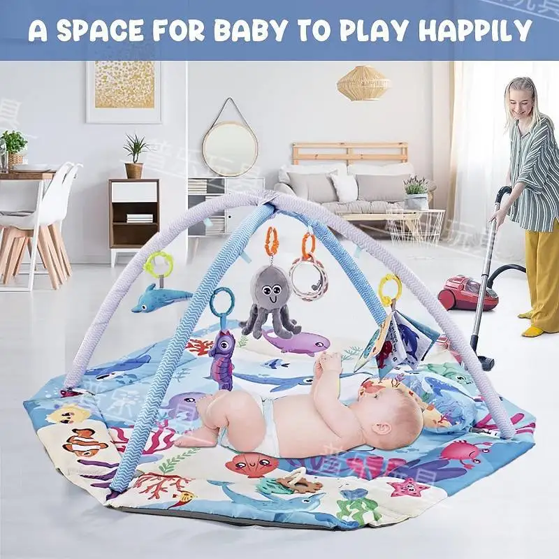 Hot Selling Multifunctional Baby Fence Crawling Mat Game Blanket Newborn Toys Fitness Stand Game Pad