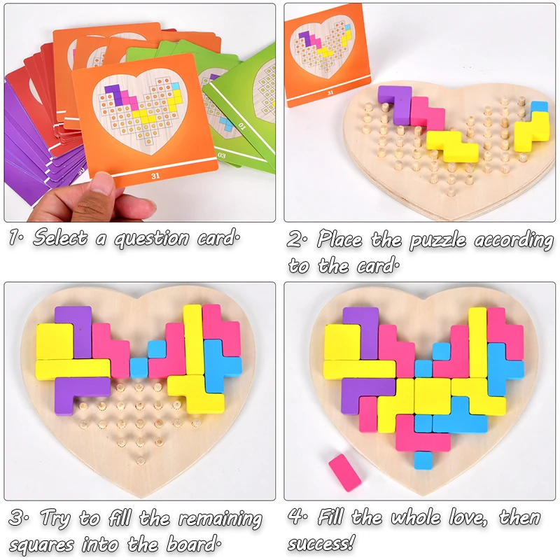 Wooden Logic Puzzle Game for Kids Educational Toy