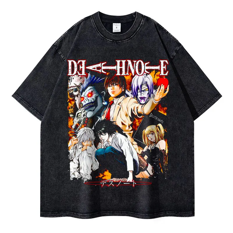 Мужская футболка Enwought Death Note oversize хлопок