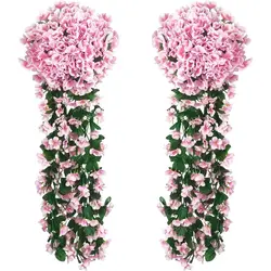 Vibrant Begonia Artificial Flower Bouquet for Stunning Indoor and Outdoor Decoration (Light Pink)