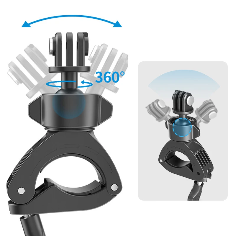 Support Guidon Vélo Moto pour GoPro Hero 13 12 DJI Insta360 SJCAM