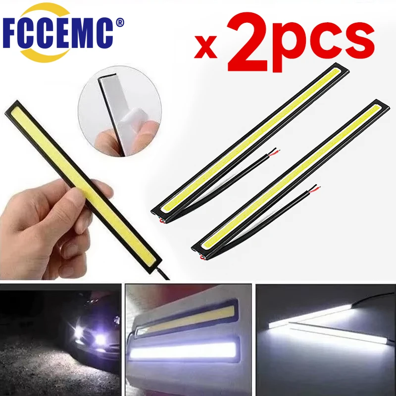 Ultra Thin Bright LED Daytime Running Lights - SuperBright, Low Consumption, Universal 12V Lamp