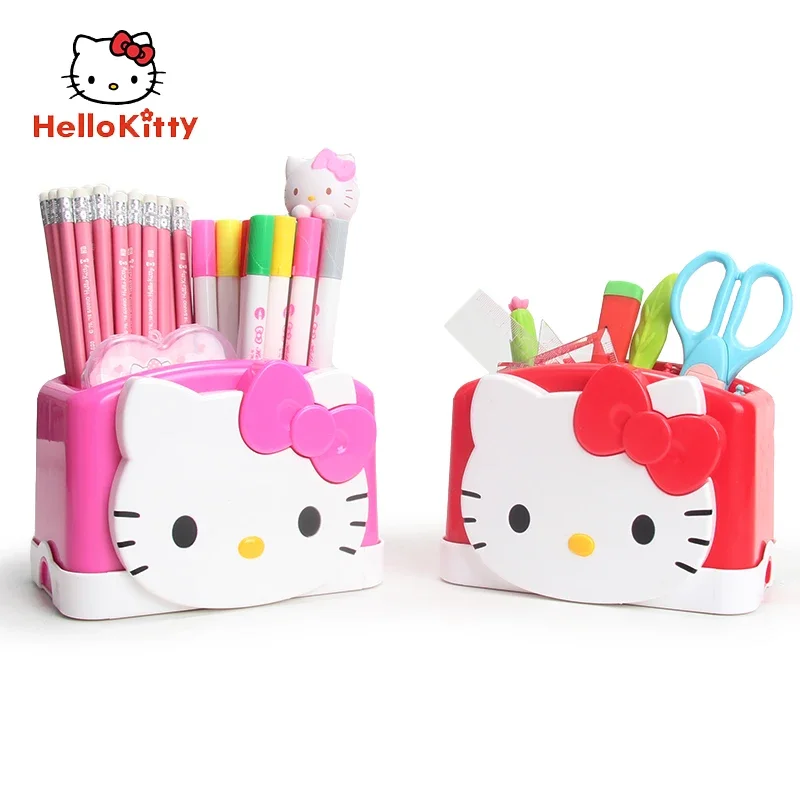 

Чехол Hello Kitty для хранения канцелярских принадлежностей, органайзер для кистей для макияжа, мультяшный персональный Многофункциональный