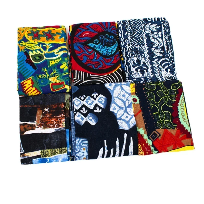 Bohemian Ethnic Printed Cotton Linen Fabric for Tablecloth Costume Dresses Sewing