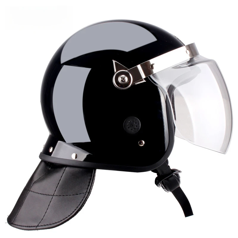 Professional Riot Helmet for Police & Security-Explosion-Proof PC/ABS Shell, Adjustable Suspension, Anti-Fog Visor