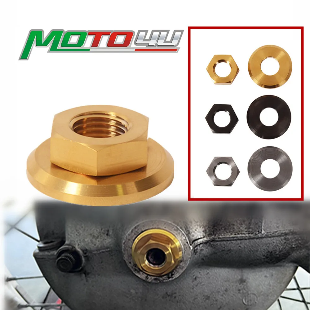 Per Bmw Serie R R45 R65 R75 R80 R90 R100 Guarnizione Rondella Cambio Posteriore In Titanio Con Dado 1Set Accessori Per Dadi A Vite Per Moto