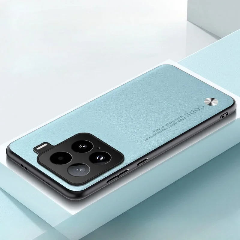 Premium PU Leather Matte Case with Silicone Ultra-Thin Shockproof Bumper Cover