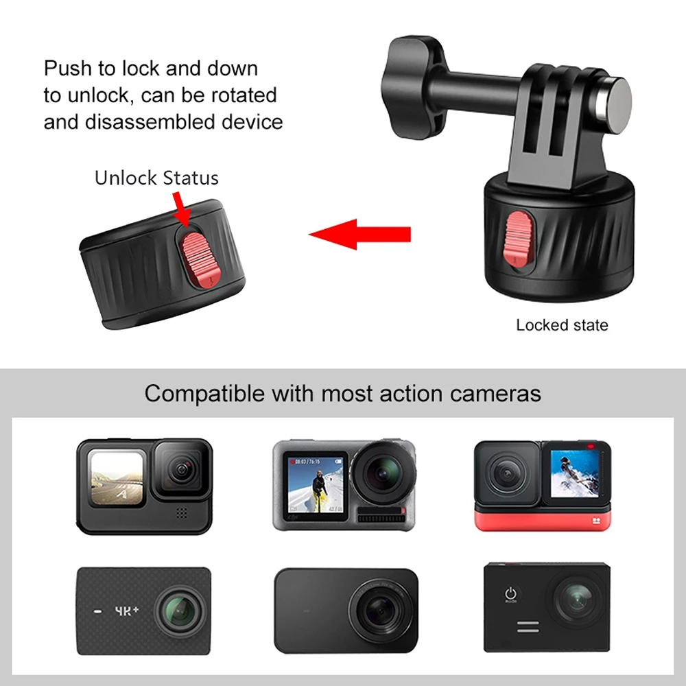 Magnetic Suction Adapter Tripod Adapter Quick Release Compatible with GoPro11/10/9/8/7 Insta 360 AKASO DJI Action Camera